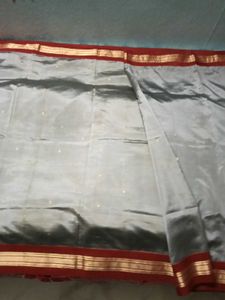 GentlyUsed DharmavaramPattu GreyWithRedBorder Sare