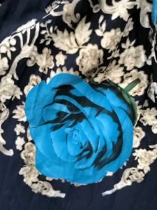 Blue Rose Bohemian Skirt.