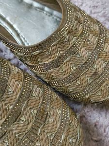 Gold Embellished Flats