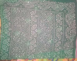 Stoned Magenta Saree With Floral Design