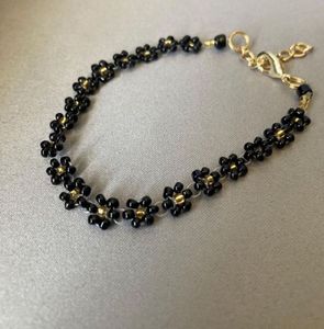 Black Flower Bracelet