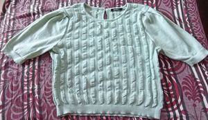 Mint Green Knitted Crop Top