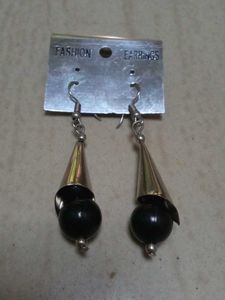 Black & Silver Casual Earrings