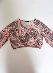 Patterned Crop Top