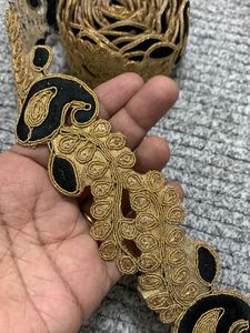 3 Meter Gold And Black Designer Lace