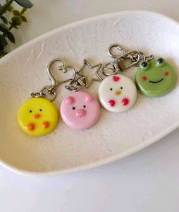 Kawaii Animal Keychains 🐸🐷🐥