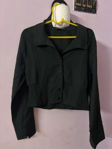 K-Chic Smocked Fitted Crop Shirt StyleTop