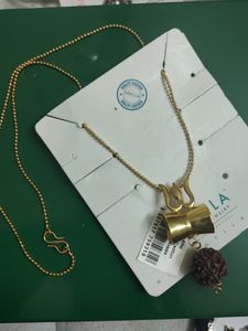Trending Shiva Damru Rudraksha Pendent With Chain