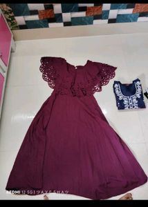 Elegant Burgundy Dress