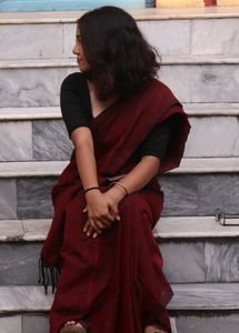 A Deep Red Cotton Saree
