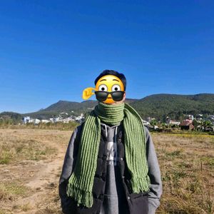 Hiroshi green crochet Scarf/muffler