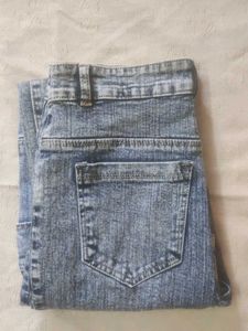 girl&#39;s Denim Cargo Jeans