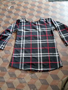 Plaid Long Sleeve Tunic