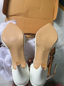Brand New Studded White Heels - Size 38