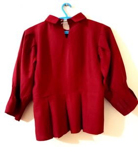 Women&#39;s Maroon Top