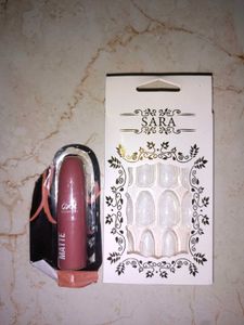 lipstick and nails 💅💄 ✨