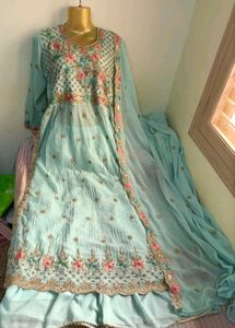 Nyra Cut Stone Work Full Set With Dupatta &amp; Plazo