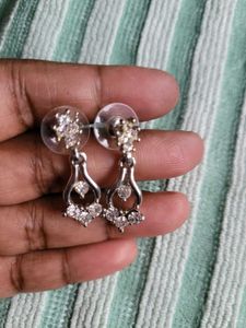 Sparkling Silver Dangle Earrings