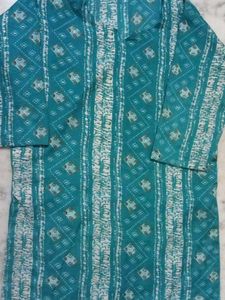 Light Blue Green Short Kurti..