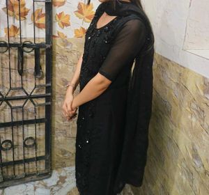 Black Kurta Set &amp; Dupatta