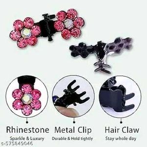 Mini Stone Hair Clutcher Set for Girls &amp; Women