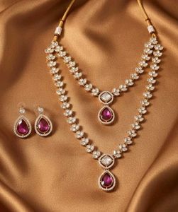 Elegant Kundan Necklace & Earring Set