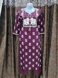 Elegant Embroidered Kurta Set