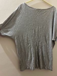 Gray Embellished Top