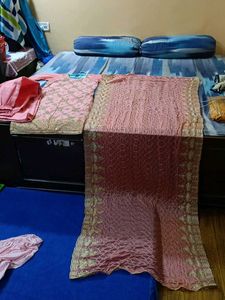 Embroidered Kurta Pallazo And Dupatta Set