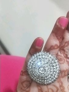 Combo Of Cocktail AD Ring And Saree Pin