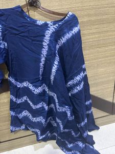 Blue Tie-Dye Blouse