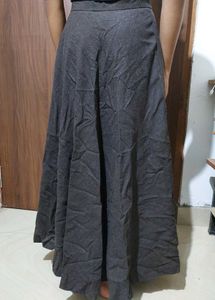 Gray Pleated Skirt