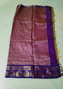 Multi Colour Cotton Blend Saree