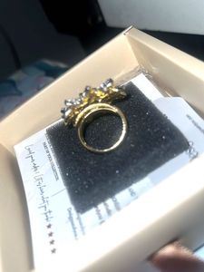 Golden Plated American Diamond Finger Ring