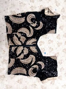 Black Colour Full Sequence Blouse