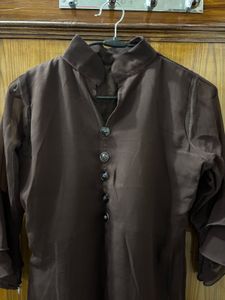 Coffee brown long dress