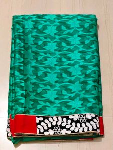 Elegant Green Floral Saree