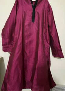Men Dark Pink Kurta