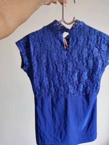 Blue Lace Top