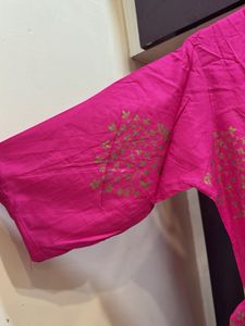 Pink Printed Kurta (untouched)(Xxl)