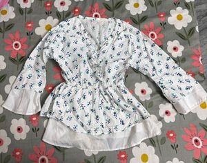 Bandeau White Floral Top