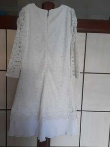 Elegant White Lace Dress