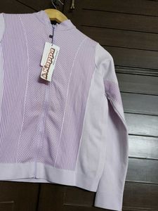 Kappa Striped Brand Logo Zip-Front Sport Jacket