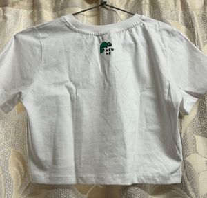 White Crop Tee