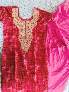 Red &amp; Pink Salwar Kameez Set