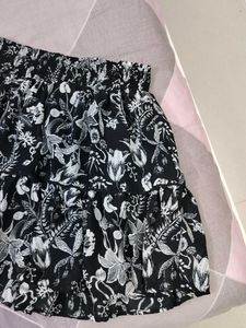 Floral Ruffle Mini Skirt