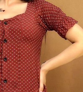 New Rust Colour MIDI Dress
