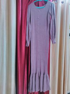 Lavender Long Line Sweater Dress