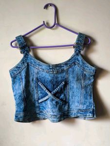 Denim Crop Top