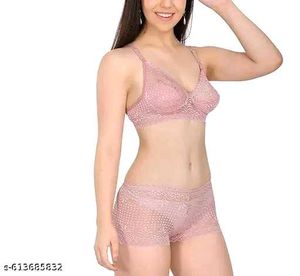 Pink Lace Bra &amp; Panty Set